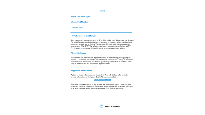 849xA/B Attenuator and 1158xA Attenuator Sets Operating and Service Manual